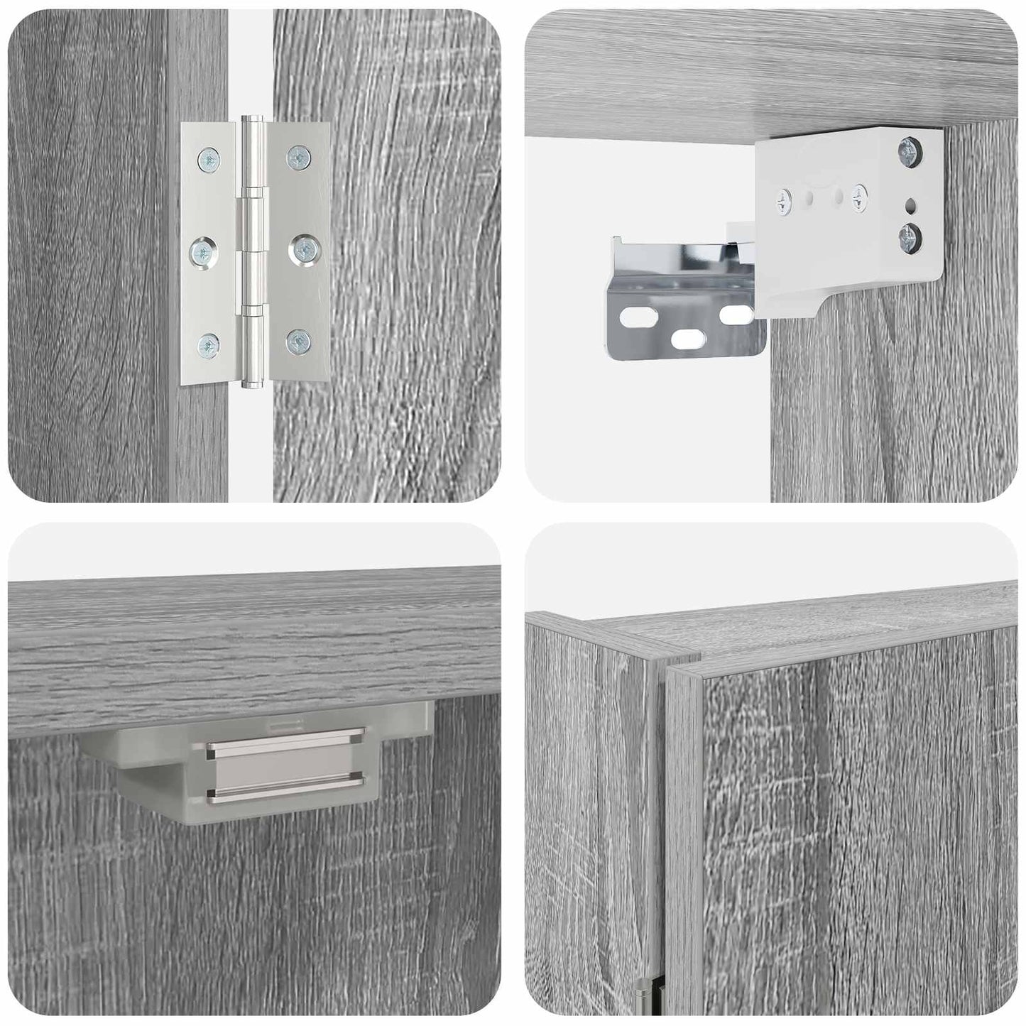 Dartbord Kabinet Grijs Sonoma 56 x 12 x 53,5 cm Bewerkt hout