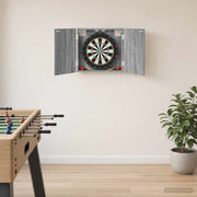 Dartbordkast bewerkt hout grijs Sonoma 56x12x53,5 cm