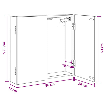 Dartbord Kabinet Grijs Sonoma 56 x 12 x 53,5 cm Bewerkt hout