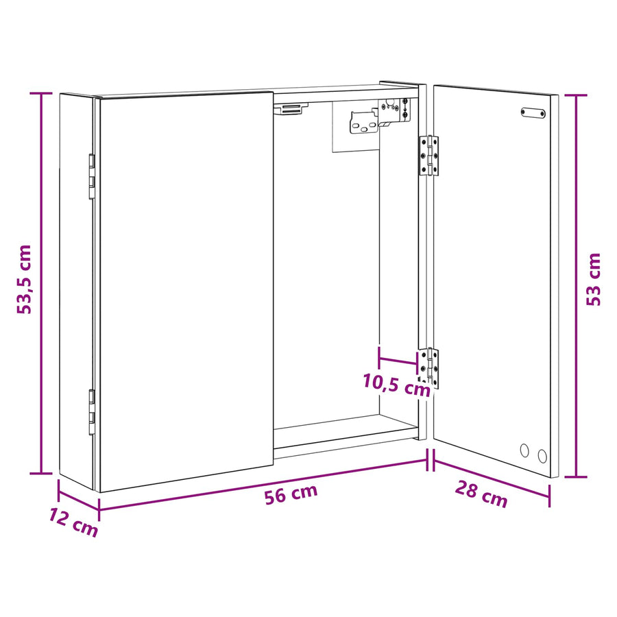 Dartbord Kabinet Grijs Sonoma 56 x 12 x 53,5 cm Bewerkt hout