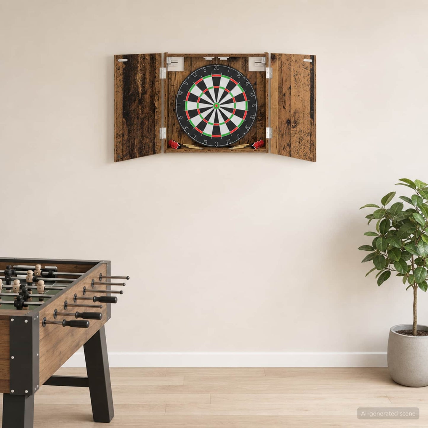 Dartbord Kabinet Oud hout 56 x 12 x 53,5 cm Bewerkt hout