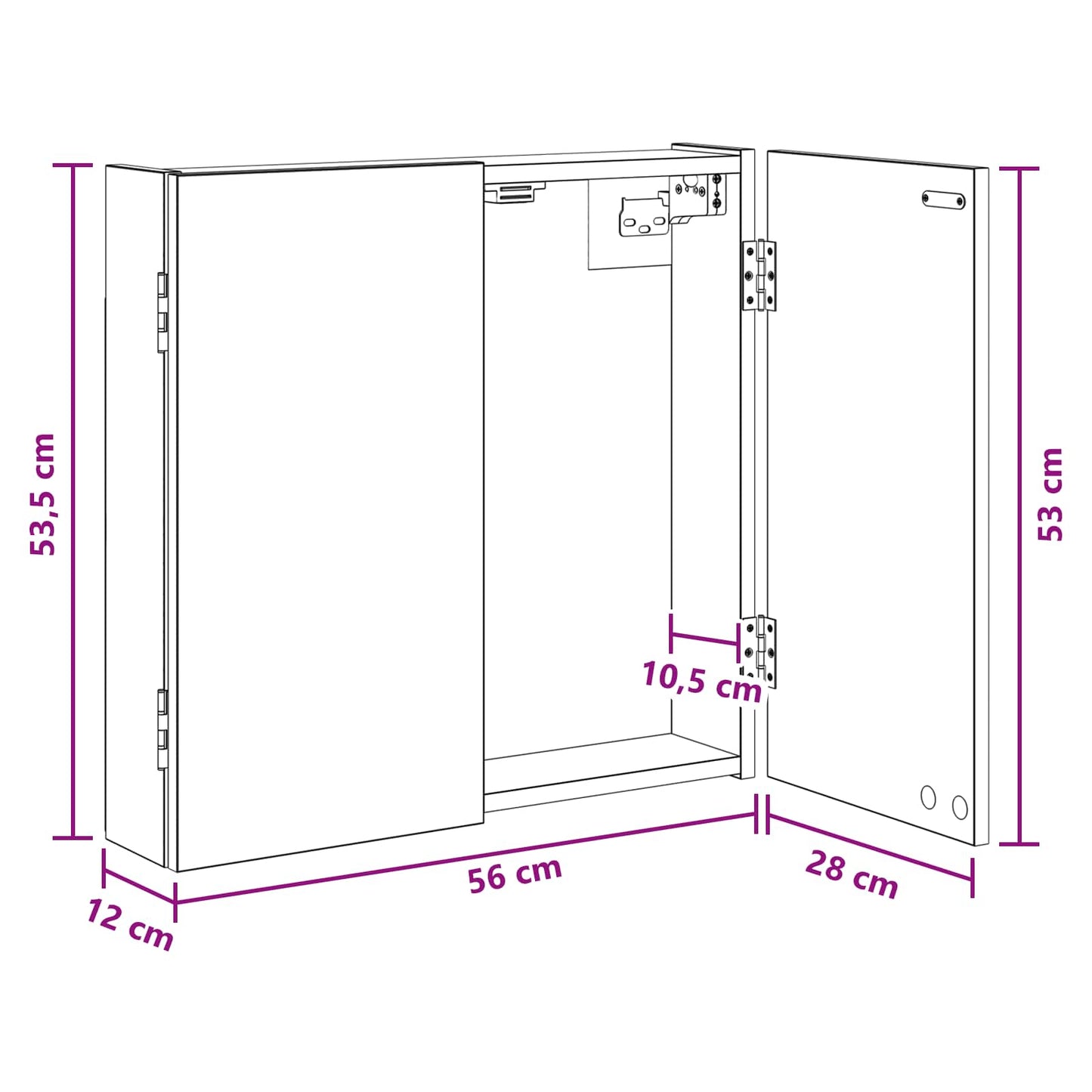 Dartbord Kabinet Oud hout 56 x 12 x 53,5 cm Bewerkt hout