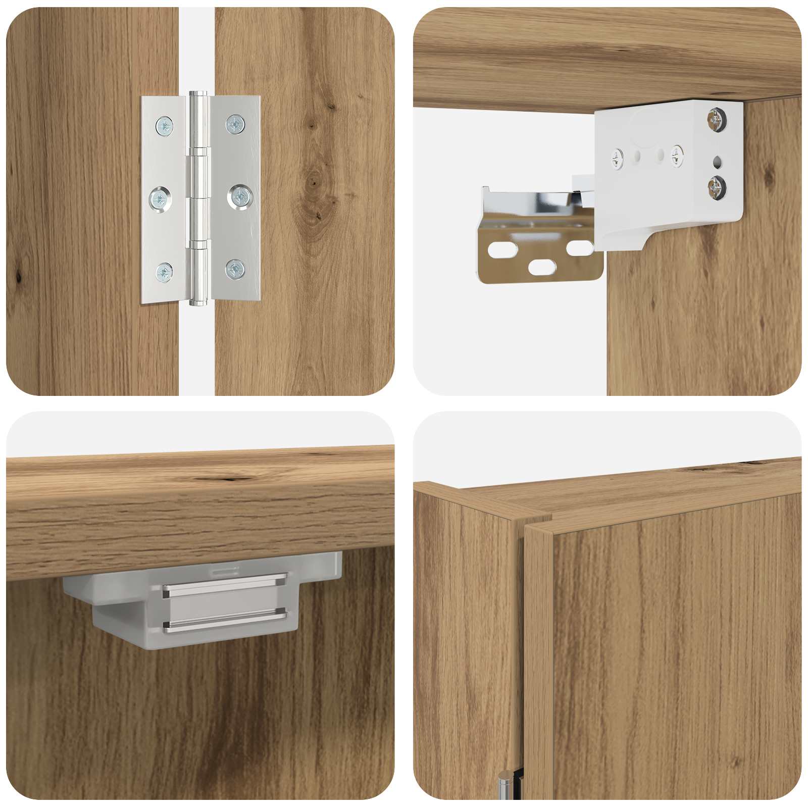 Dartbord Kabinet Artisanaal eiken 56 x 12 x 53,5 cm