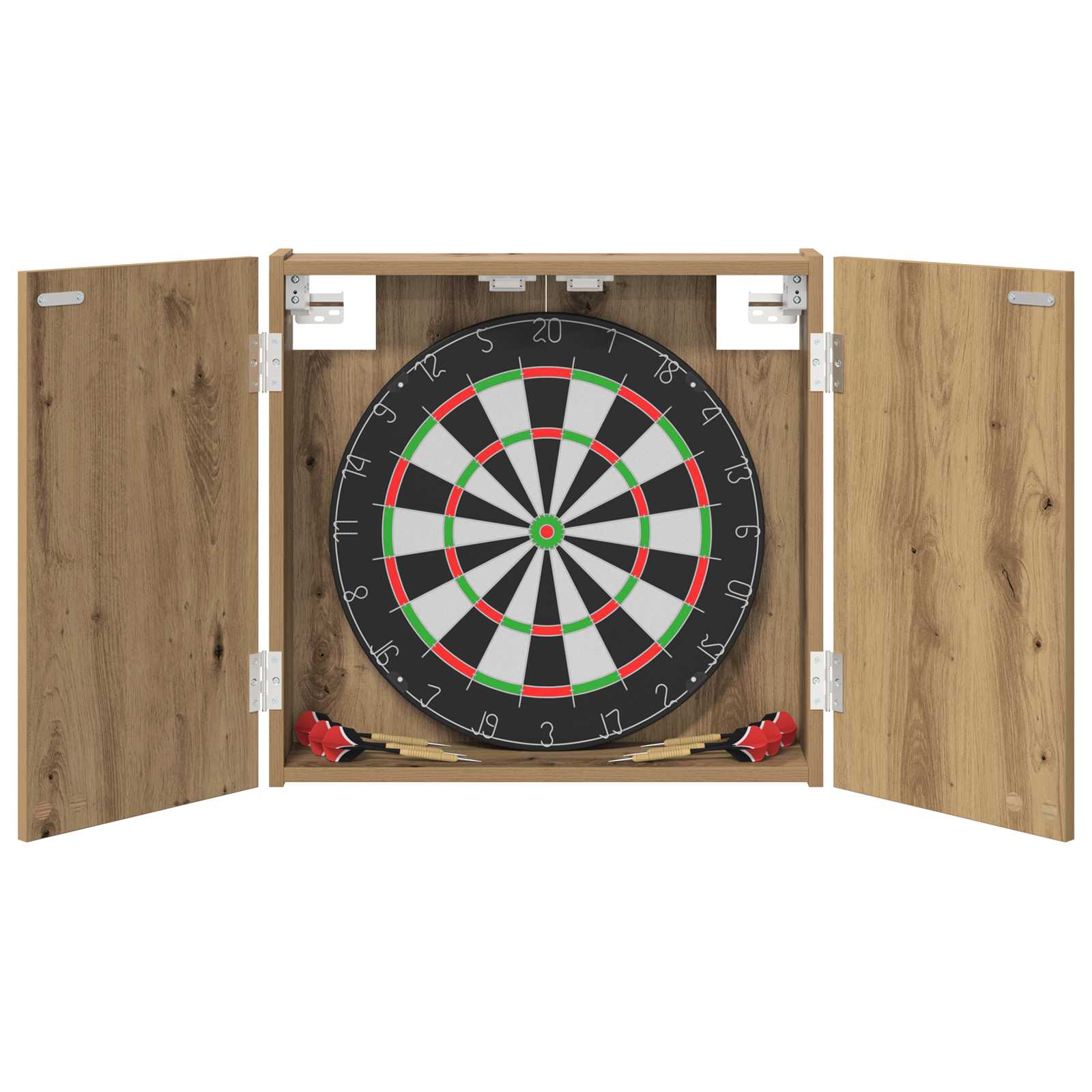 Dartbord Kabinet Artisanaal eiken 56 x 12 x 53,5 cm