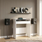 DJ Tafel Wit 102 x 45 x 102 cm Bewerkt hout