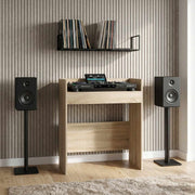 DJ tafel 102x45x102 cm bewerkt hout Sonoma eiken