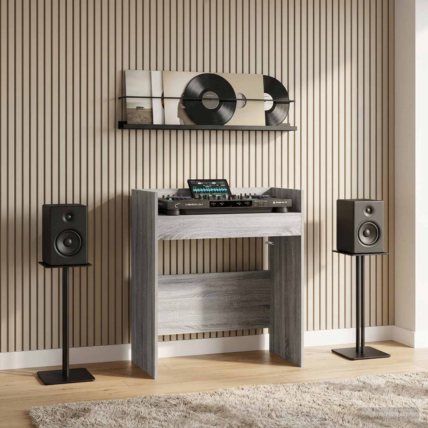DJ Tafel Grijs Sonoma 102 x 45 x 102 cm Bewerkt hout