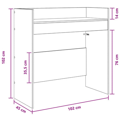 DJ Tafel Oud hout 102 x 45 x 102 cm Bewerkt hout