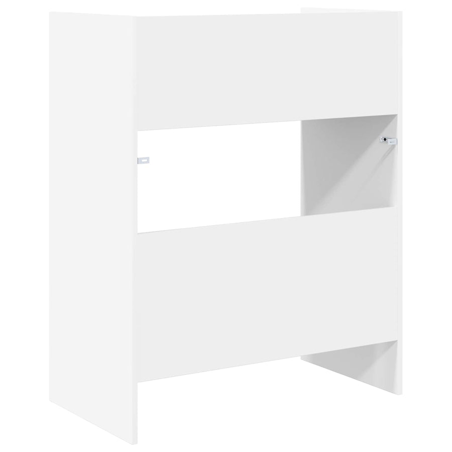 DJ Tafel Wit 82 x 45 x 102 cm Bewerkt hout