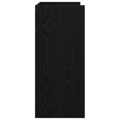 DJ Tafel Zwart eiken 82 x 45 x 102 cm Bewerkt hout
