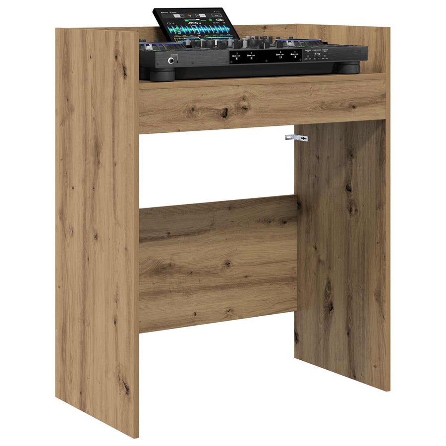 DJ Tafel Artisanaal eiken 82 x 45 x 102 cm Bewerkt hout
