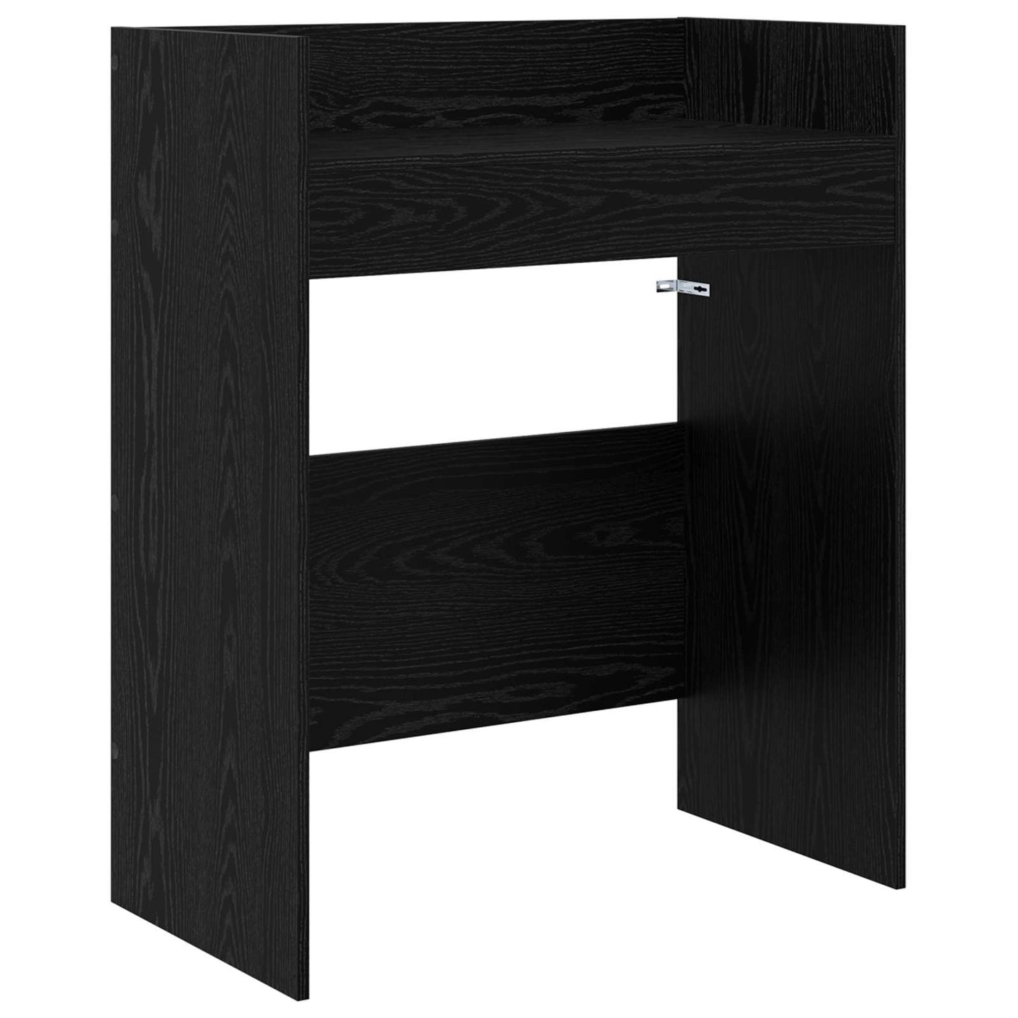 DJ Tafel Zwart eiken 62 x 45 x 102 cm Bewerkt hout