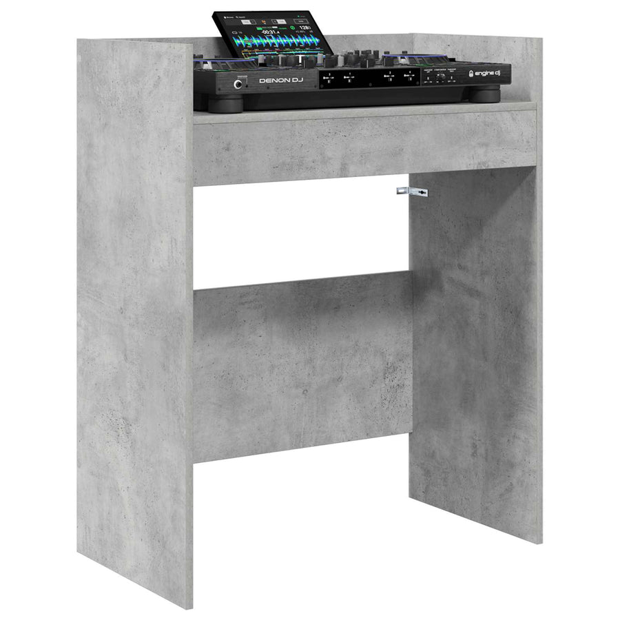 DJ Tafel Betongrijs 62 x 45 x 102 cm Bewerkt hout