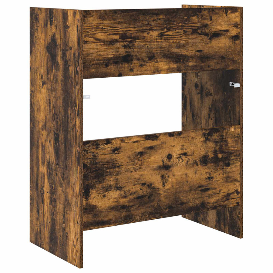 DJ Tafel Gerookt eiken 62 x 45 x 102 cm Bewerkt hout