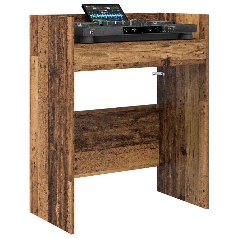DJ Tafel Oud hout 62 x 45 x 102 cm Bewerkt hout