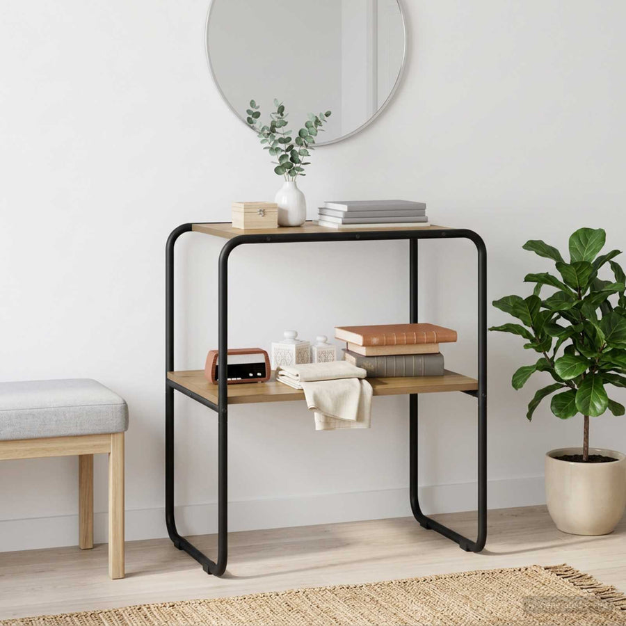 Wandtafel Artisanaal eiken 60 x 42,5 x 70 cm Bewerkt hout