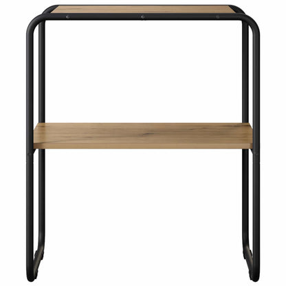 Wandtafel Artisanaal eiken 60 x 42,5 x 70 cm Bewerkt hout