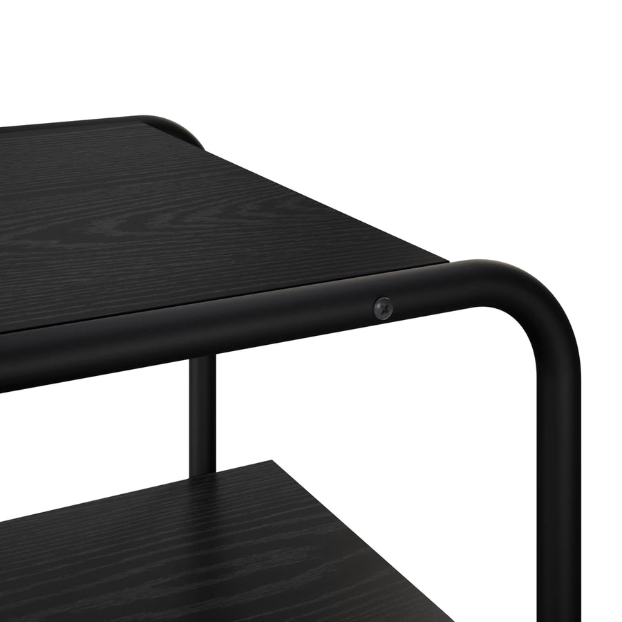 Wandtafel Zwart eiken 80 x 42,5 x 70 cm Bewerkt hout