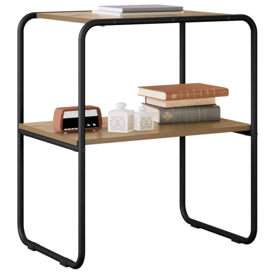 Wandtafel Artisanaal eiken 80 x 42,5 x 70 cm Bewerkt hout