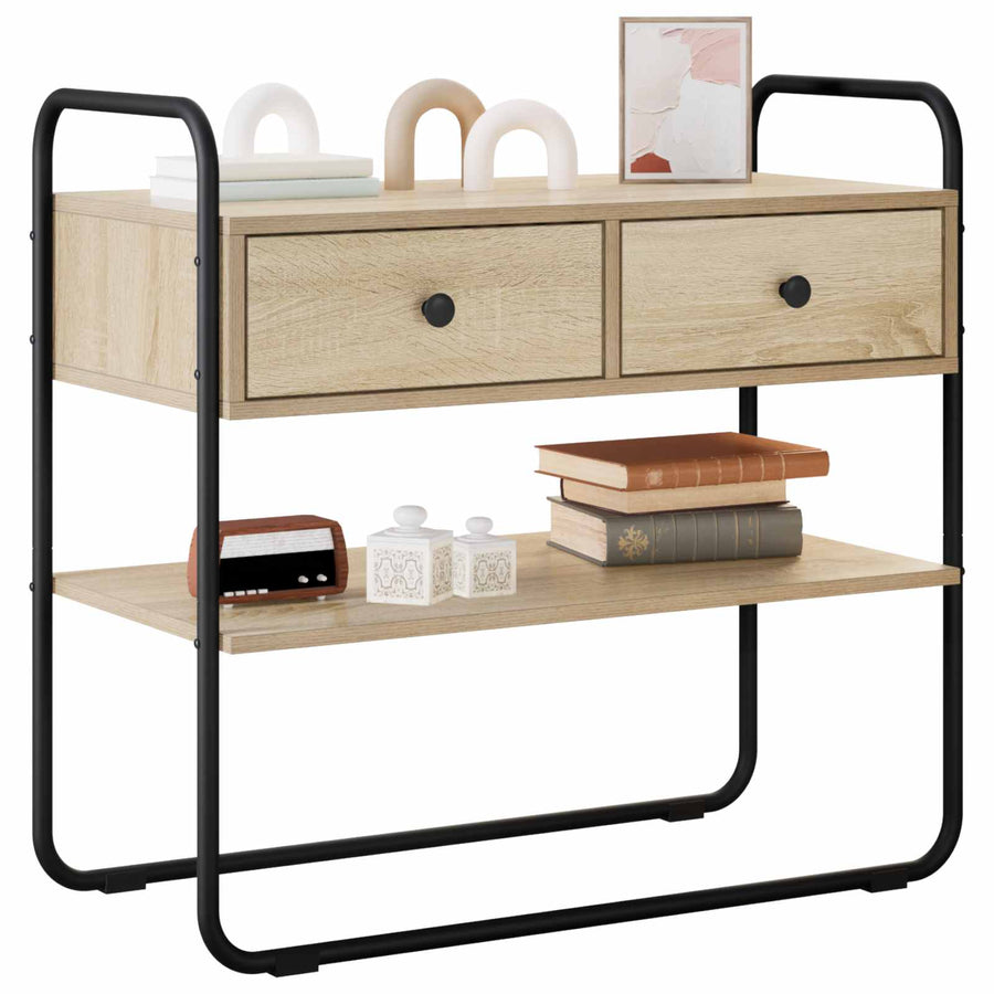 Consoletafel Sonoma Eiken 80 x 40 x 75 cm Bewerkt hout