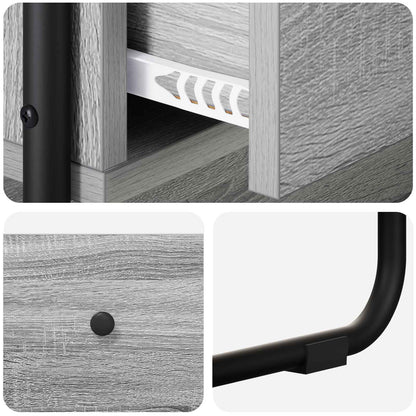 Consoletafel Grijs Sonoma 80 x 40 x 75 cm Bewerkt hout