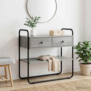 Consoletafel 80x40x75 cm grijs spaanplaat