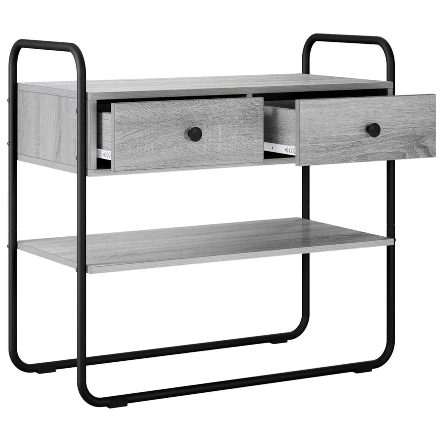Consoletafel Grijs Sonoma 80 x 40 x 75 cm Bewerkt hout