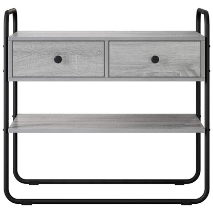 Consoletafel Grijs Sonoma 80 x 40 x 75 cm Bewerkt hout