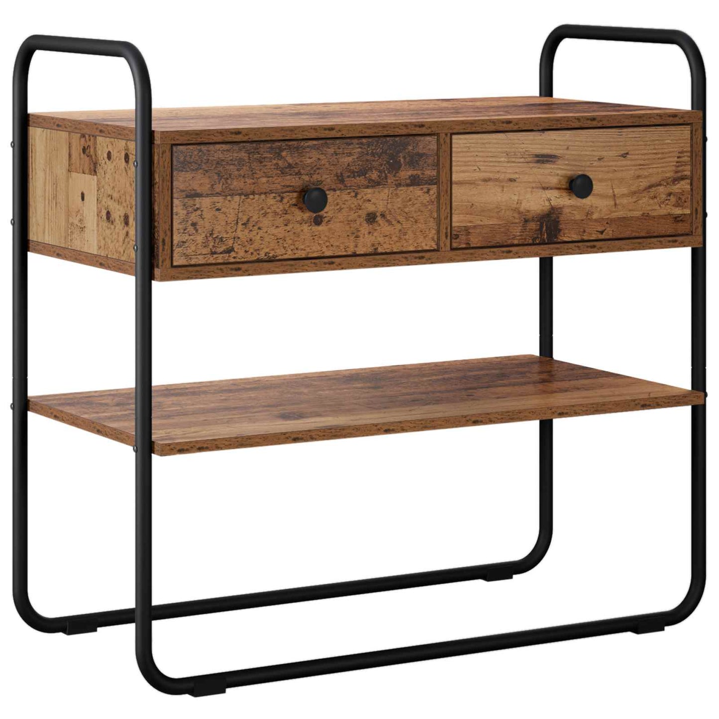 Consoletafel Oud hout 80 x 40 x 75 cm Bewerkt hout