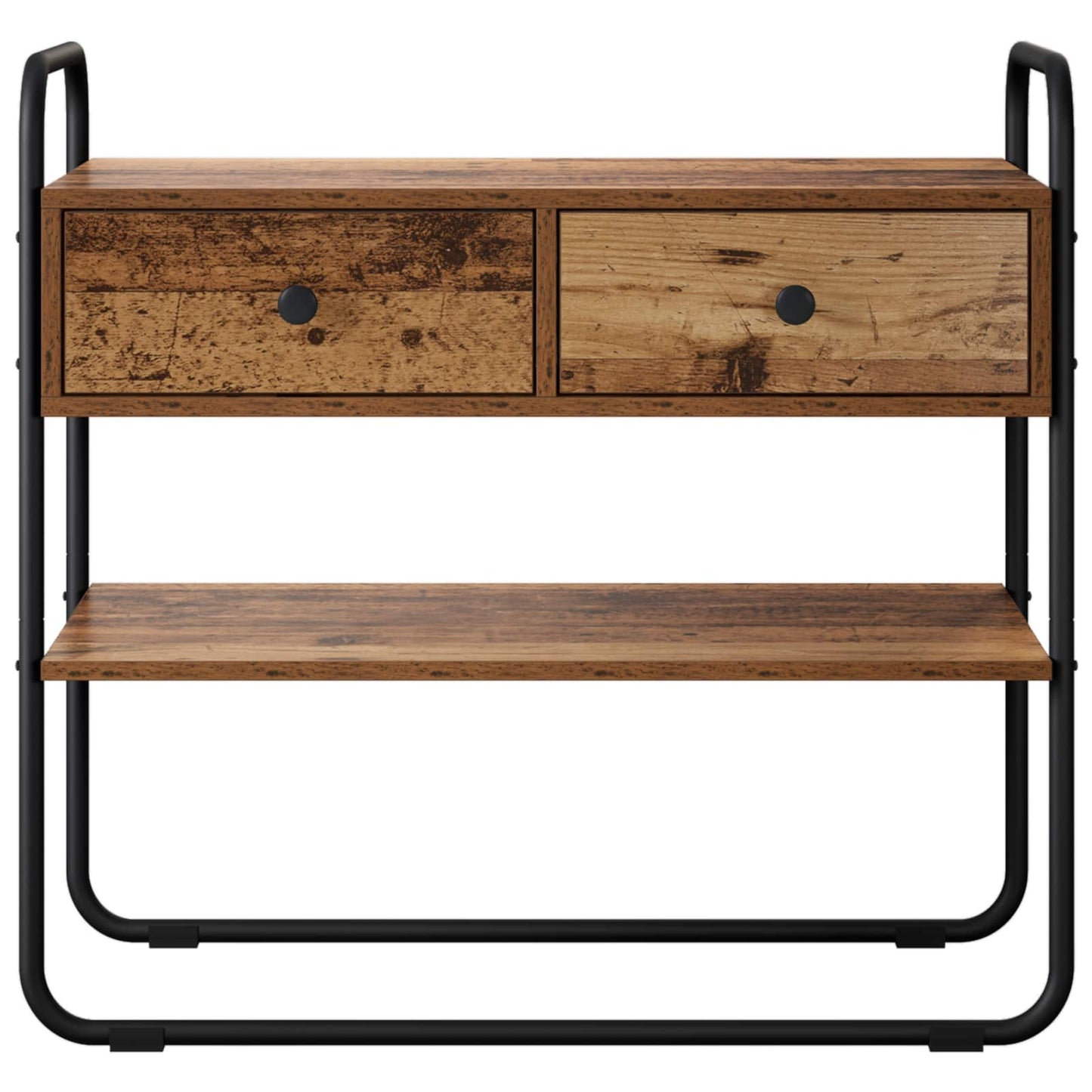 Consoletafel Oud hout 80 x 40 x 75 cm Bewerkt hout