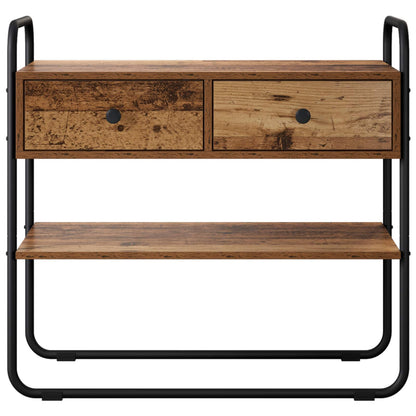 Consoletafel Oud hout 80 x 40 x 75 cm Bewerkt hout