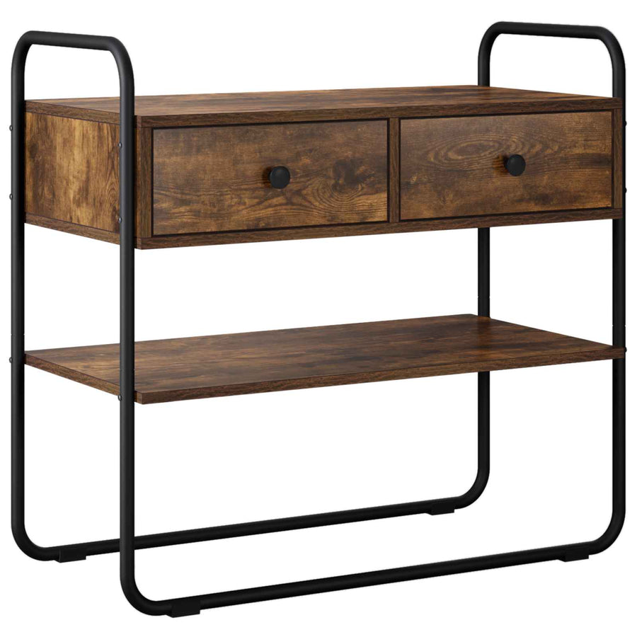 Consoletafel Gerookt eiken 100 x 40 x 75 cm Bewerkt hout
