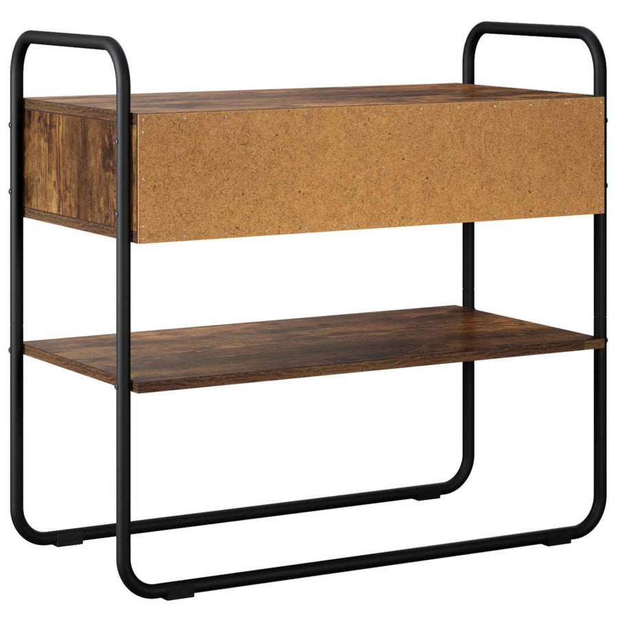 Consoletafel Gerookt eiken 100 x 40 x 75 cm Bewerkt hout