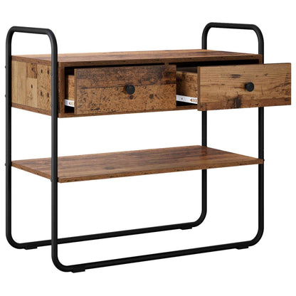 Consoletafel Oud hout 100 x 40 x 75 cm Bewerkt hout