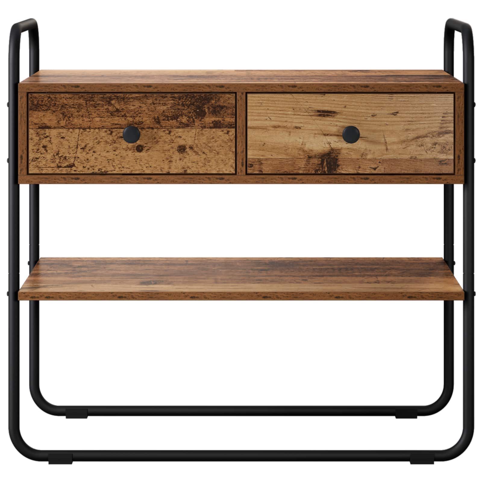 Consoletafel Oud hout 100 x 40 x 75 cm Bewerkt hout