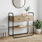 Consoletafel 100x40x75 cm spaanplaat eiken