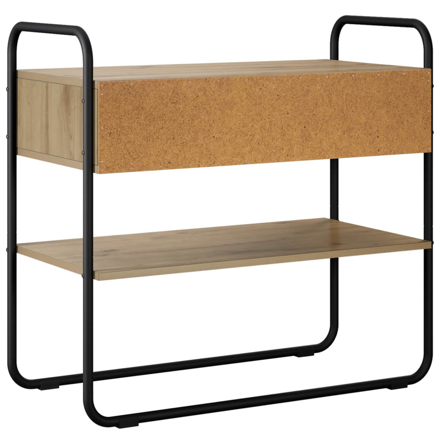 Consoletafel Artisanaal eiken 100 x 40 x 75 cm Bewerkt hout