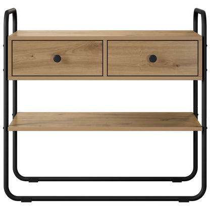 Consoletafel Artisanaal eiken 100 x 40 x 75 cm Bewerkt hout