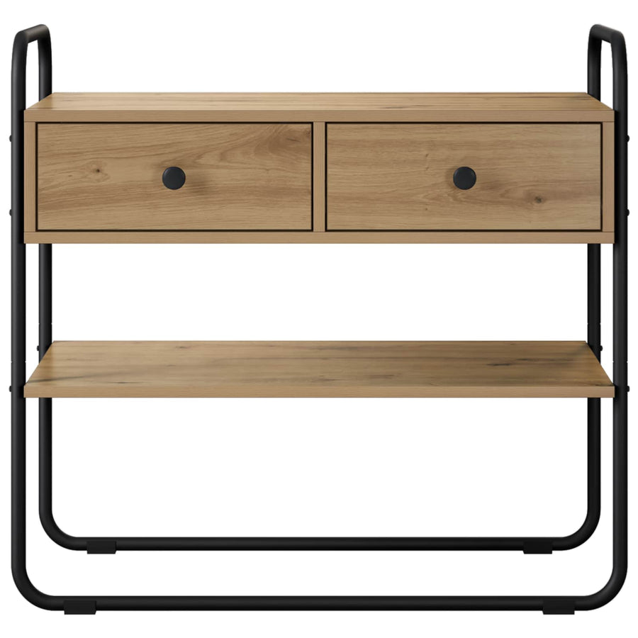 Consoletafel Artisanaal eiken 100 x 40 x 75 cm Bewerkt hout