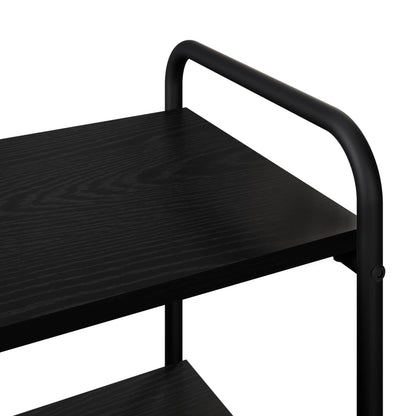 Consoletafel Zwart eiken 80 x 35 x 75 cm Bewerkt hout