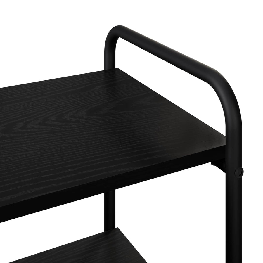 Consoletafel Zwart eiken 80 x 35 x 75 cm Bewerkt hout