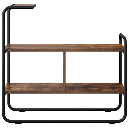 Consoletafel Gerookt eiken 80 x 35 x 75 cm Bewerkt hout