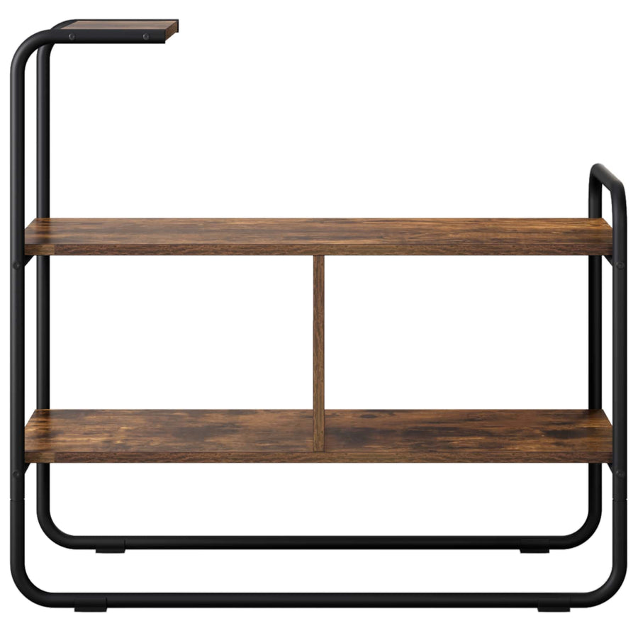 Consoletafel Gerookt eiken 80 x 35 x 75 cm Bewerkt hout