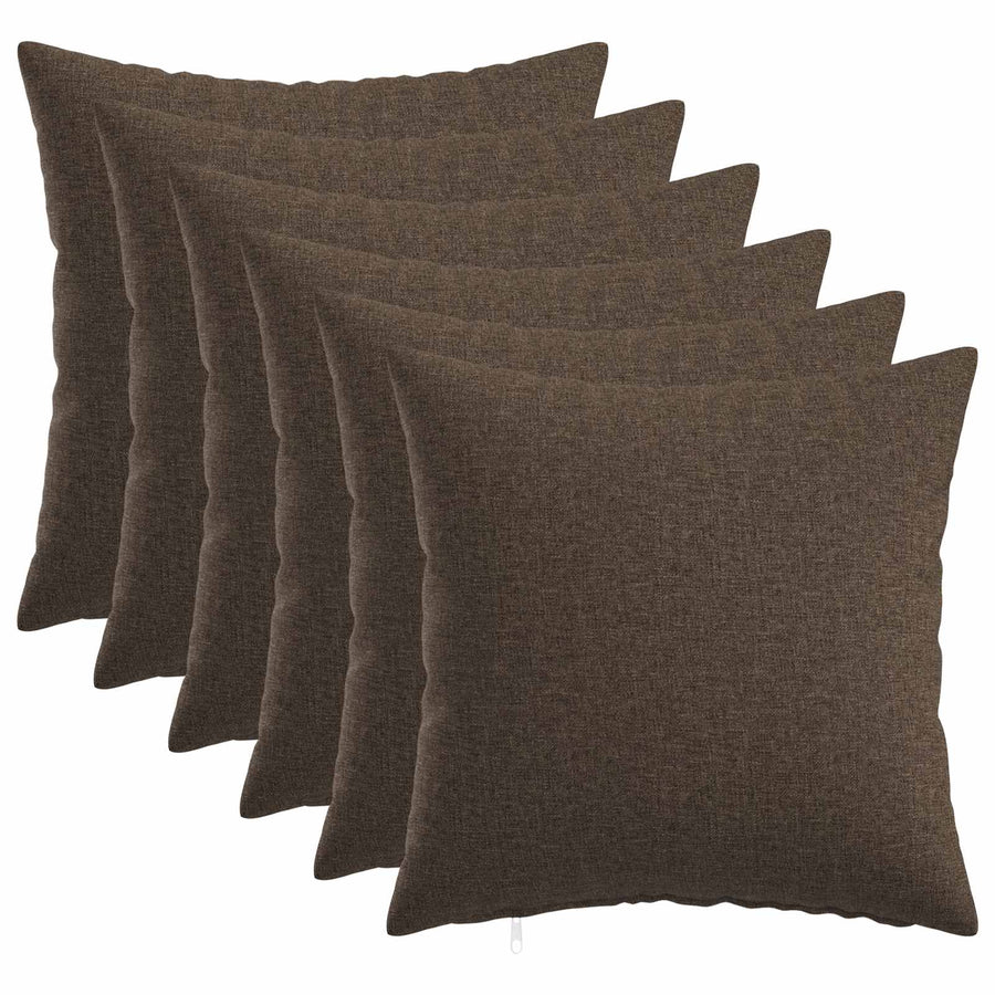 Kussensloop 6 st HEERLEN Taupe 30 x 30 cm Stof