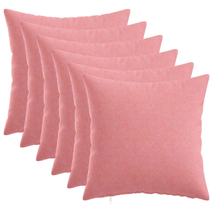 Kussensloop 6 st HEERLEN Roze 30 x 30 cm Stof