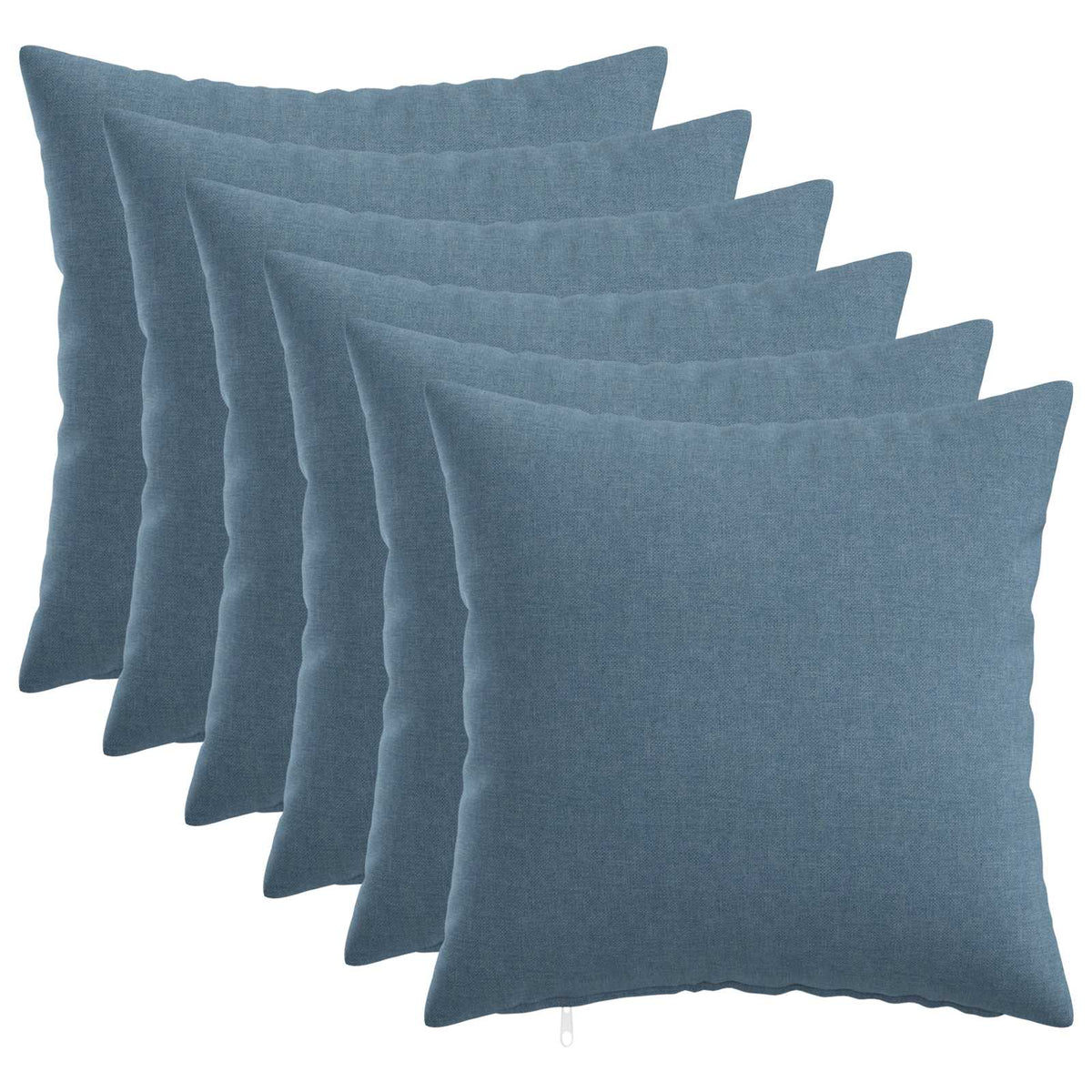 Kussensloop 6 st HEERLEN Jeans Blauw 30 x 30 cm Stof