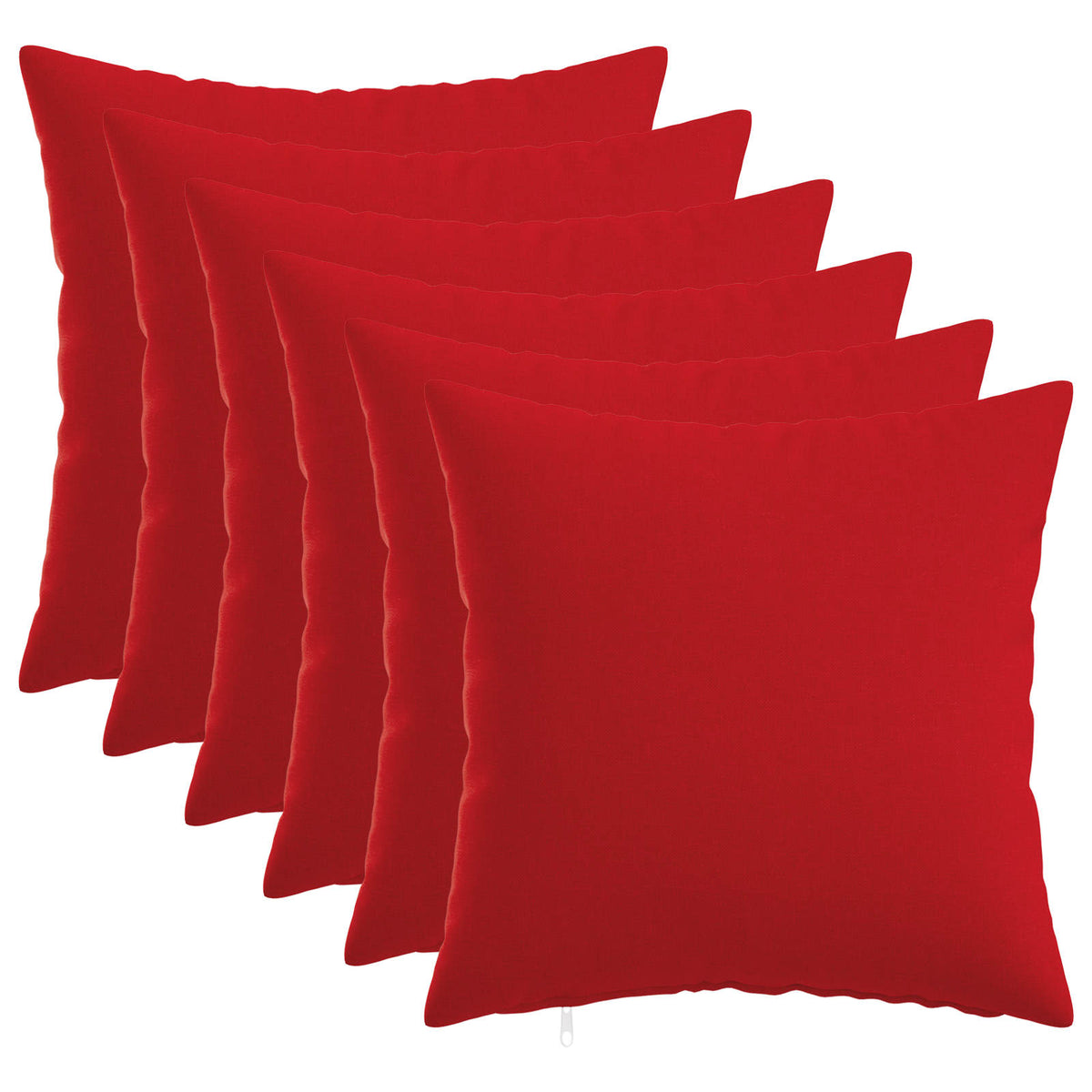 Kussensloop 6 st HEERLEN Rood 30 x 30 cm Stof