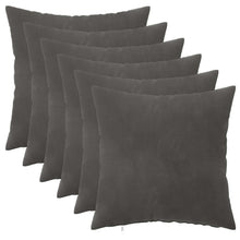 Kussensloop 6 pcs HEERLEN Donkergrijs 30 x 30 cm Fluweel
