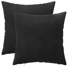 Kussensloop 2 pcs HEERLEN Zwart 30 x 30 cm Fluweel