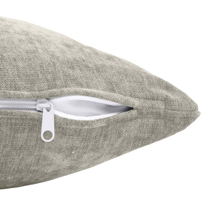 Kussensloop 6 st HEERLEN Lichtgrijs 30 x 30 cm Chenille Stof
